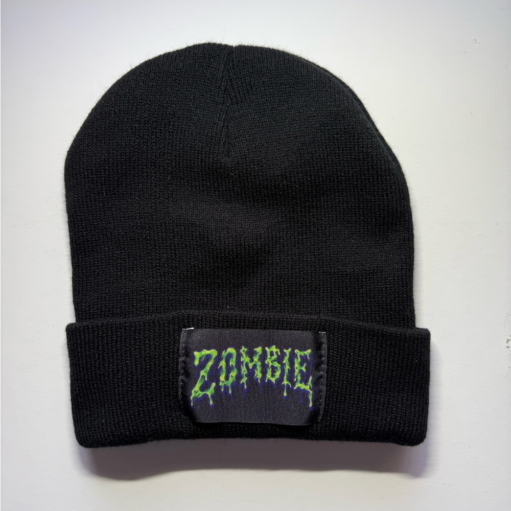 Black Beanie with Zombie Patch
